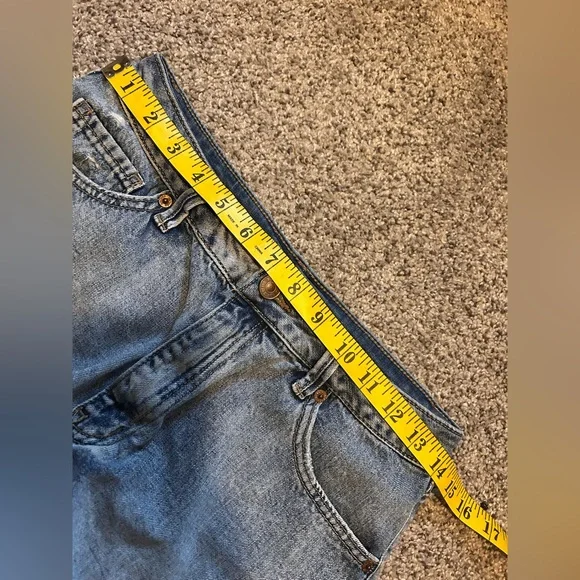 Rewash Super High Rise Denim Distressed Cut Off Shorts Size 9/29 - Picture 8 of 10